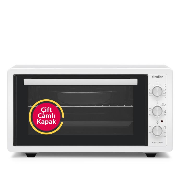 Simfer 4552 45Litre Beyaz Midi Fırın 6 Fonksiyon Turbo - Simfer