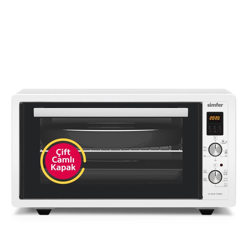 Simfer 4558 45Litre Beyaz Midi Fırın 6 Fonksiyon Dijital Turbo - 2
