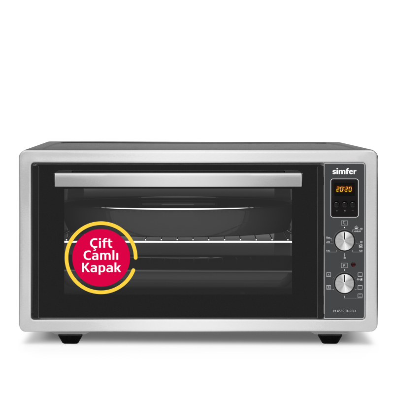 Simfer 4559 45Litre Inox Midi Fırın 6 Fonksiyon Turbo Dijital - 2
