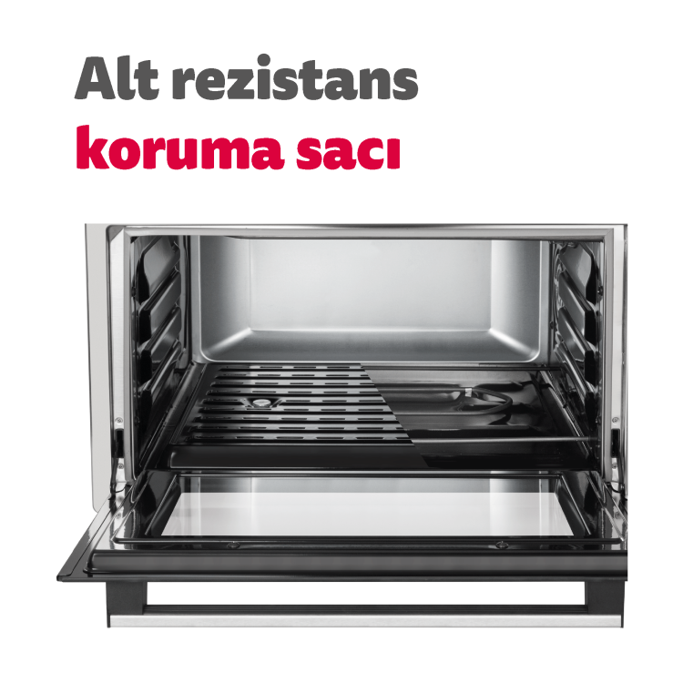 Simfer 4559 45Litre Inox Midi Fırın 6 Fonksiyon Turbo Dijital - 8