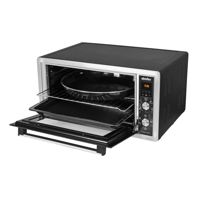 Simfer 4559 İnox Gri 45 LT Turbo Fan Mini / Midi Fırın - 6 Fonksiyon, Dijital Ekran, Pop-Up Düğme,Yoğurt Yapma - 3