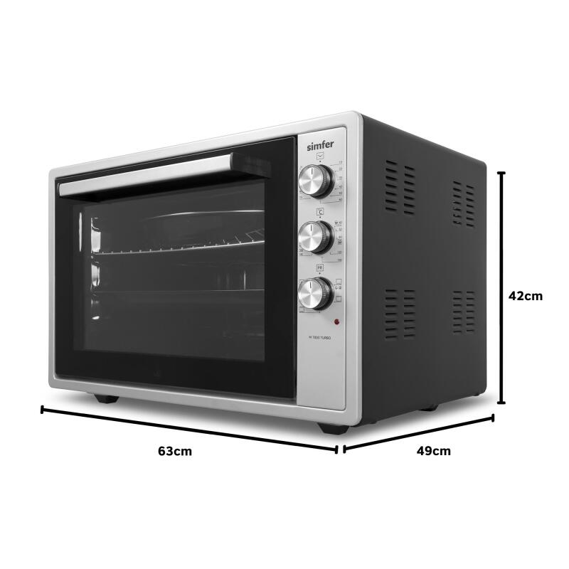 Simfer 7003 İnox Gri 70 LT Turbo Fan Mini / Midi Fırın - 6 Fonksiyon,Yoğurt Yapma, Buz Çözme & İç Aydınlatma - 13