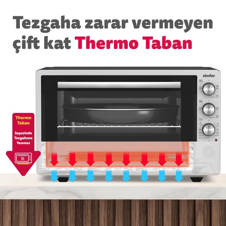 Simfer M-7033 70Litre Inox Midi Fırın Turbo - 11