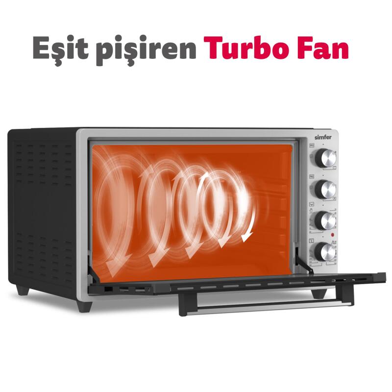 Simfer 7033 70Litre Inox Midi Fırın Turbo - 9