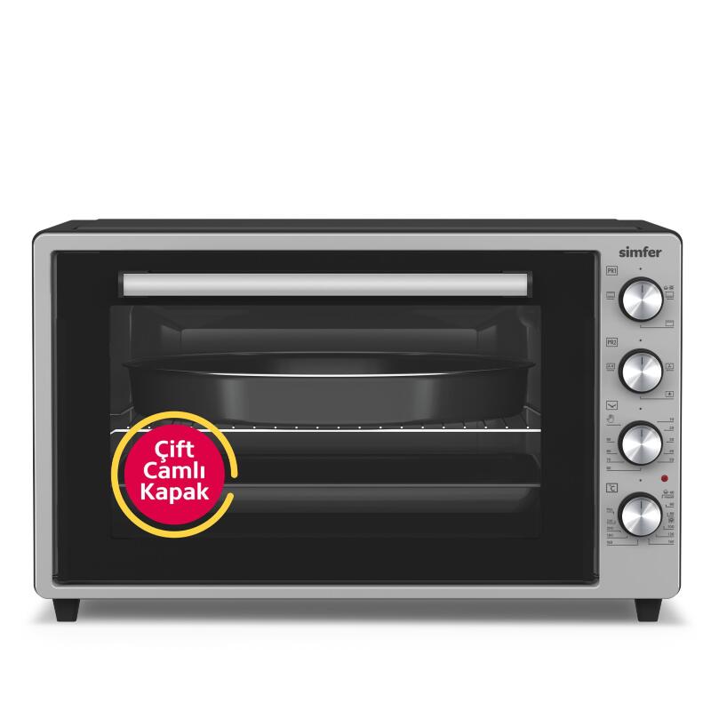 Simfer 7033 70Litre Inox Gri Midi Fırın Turbo - 4
