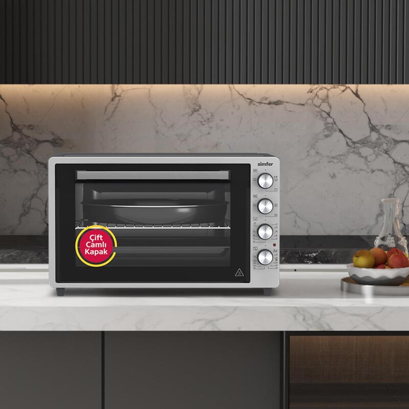 Simfer 7033 70Litre Inox Gri Midi Fırın Turbo - 5