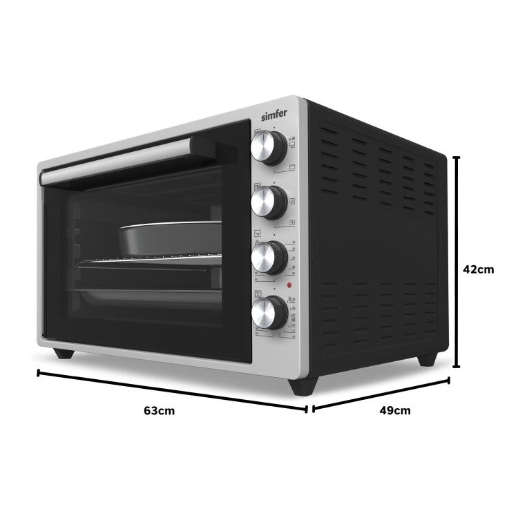 Simfer 7033 İnox Gri 70 LT Turbo Fan Mini / Midi Fırın - Multi Fonksiyon, Yoğurt Yapma, Buz Çözme & Çift Cam - 13