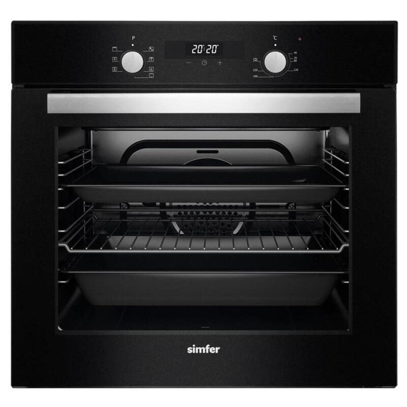 Simfer 8 Fonksiyon Siyah Multi Turbo Dijital 3'lü Ankastre Set (Fırın + Ocak + Davlumbaz) - 3