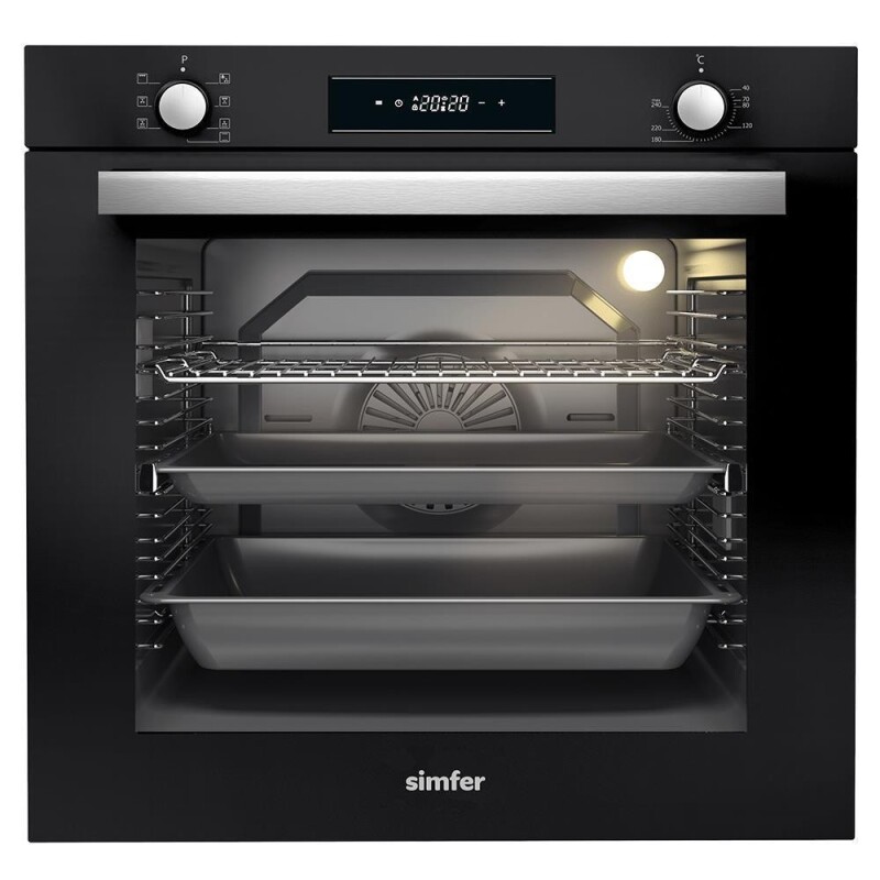 Simfer 8 Fonksiyon Siyah Multi Turbo Dijital 2'li Ankastre Set (7381 Fırın + 3653 Ocak) - 2