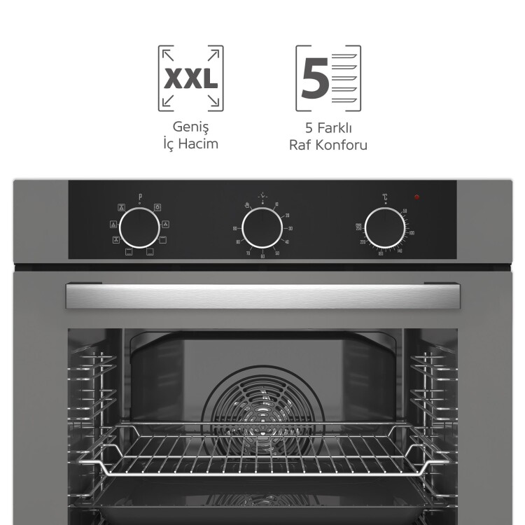 Simfer 8222 Ank. QS Büyük Pop-up 9 Fonk Gri Cam Power Turbo - 2