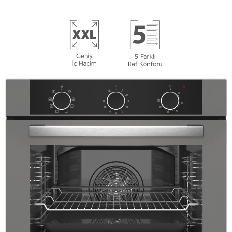 Simfer 8222 Ank. QS Büyük Pop-up 9 Fonk Gri Cam Power Turbo - 2