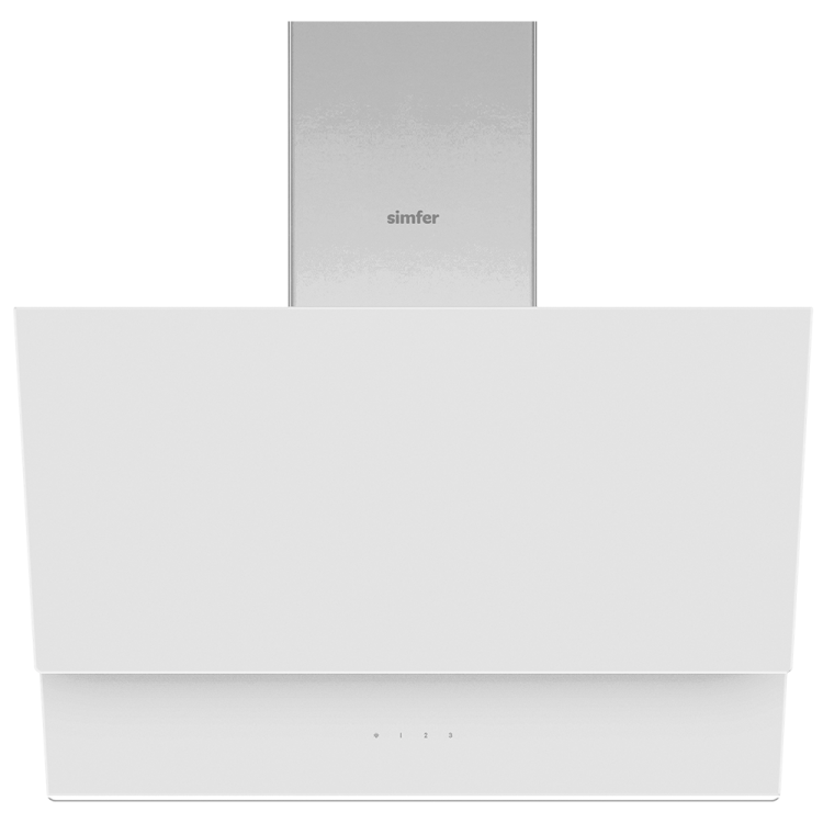 Simfer - Simfer 8704 Premium Eğik Cam Davlumbaz, Duvar Tipi, 60 cm, Beyaz