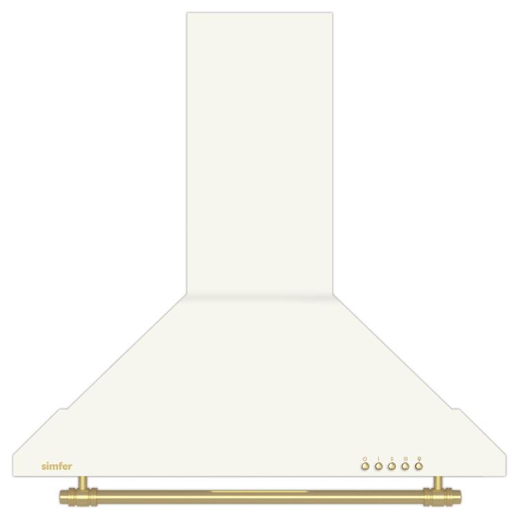 Simfer 8716 60CM Retro Bej Push Button Piramit Davlumbaz - Simfer