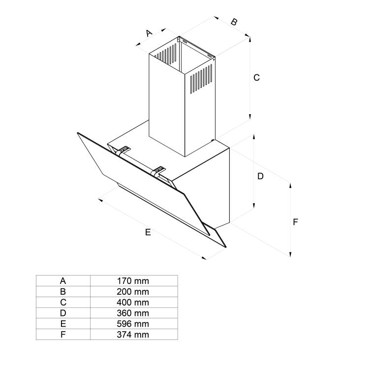 Simfer 8740 60CM Premium Dokunmatik Gri Cam Dekorlu Davlumbaz - 2