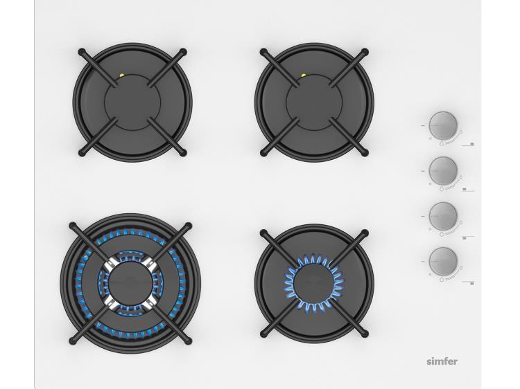 Simfer 9 Fonksiyon QS Dijital Beyaz 3'lü Ankastre Set (Fırın + Ocak + Davlumbaz) - 3