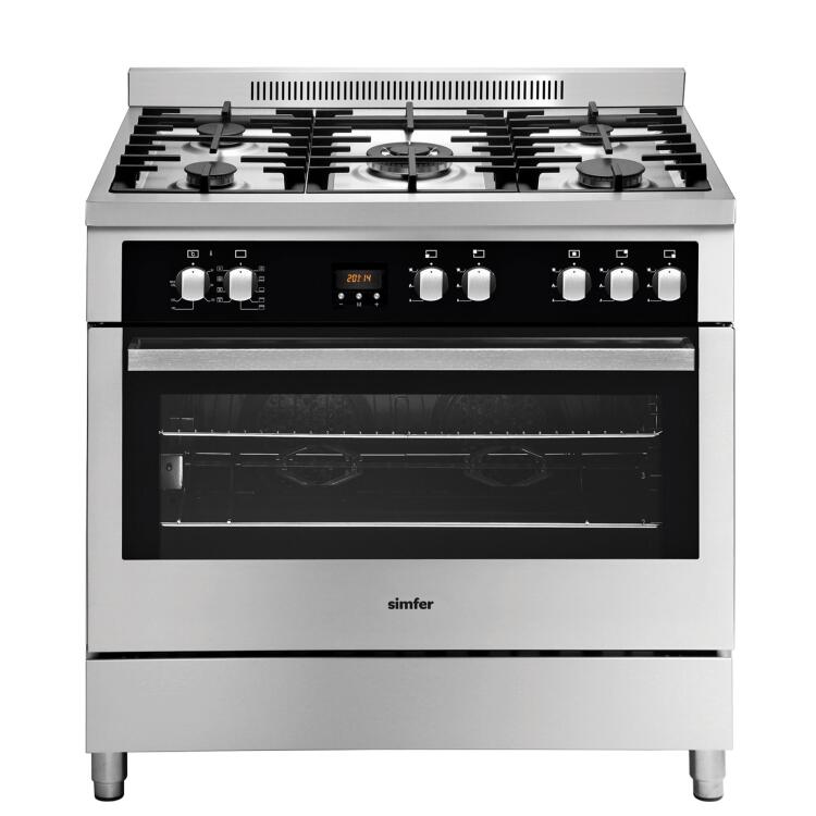 Simfer 9504 Vetro Pro Kuzine Fırın 8 Fonksiyon 4G+1W Wok 95L Inox - 2