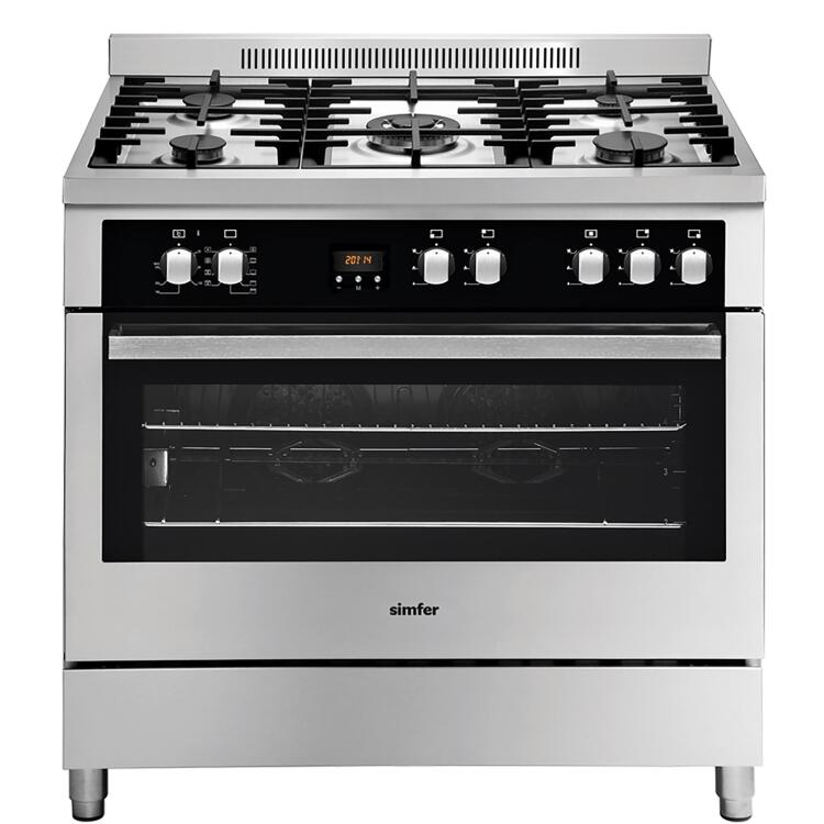 Simfer 9504 Vetro Pro Kuzine Fırın 8 Fonksiyon 4G+1W Wok 95L Inox - 3