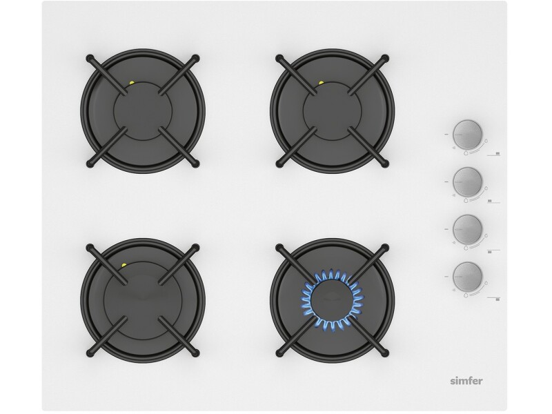 Simfer Beyaz 2'li Cam Ankastre Set (3507 Ocak + 8739 Davlumbaz) - 2