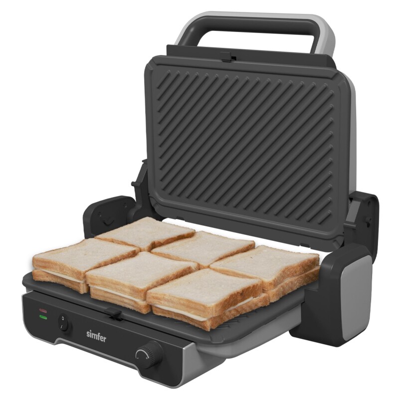 Simfer SK-4643 Gusto Tost Makinesi, 1800 W, 6 Dilim Kapasitesi, Gri - 5