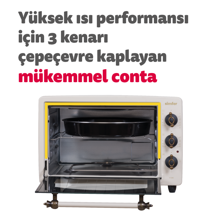 Simfer 3495 Retro Statik Bej Midi/Mini Fırın, 1300W, 34 Litre - 5