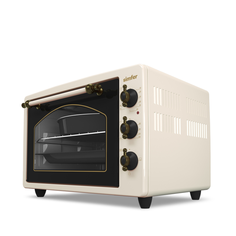 Simfer 3495 34Litre Bej Retro Mini Fırın 4 Fonksiyon - 3