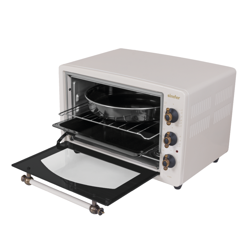 Simfer 3495 34Litre Bej Retro Mini Fırın 4 Fonksiyon - 4