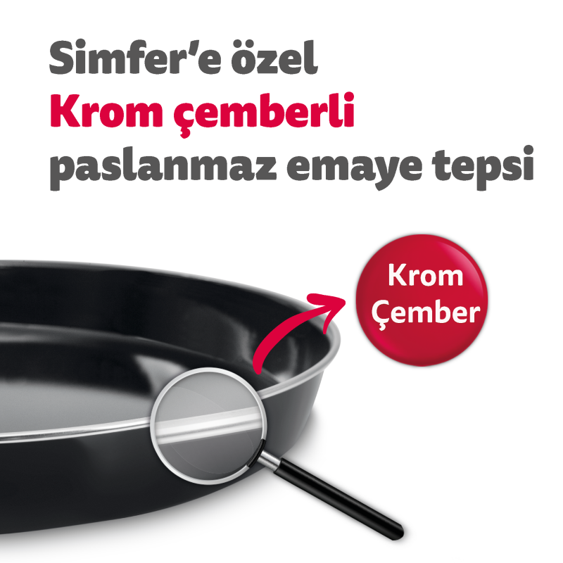 Simfer 3495 34Litre Bej Retro Mini Fırın 4 Fonksiyon - 8