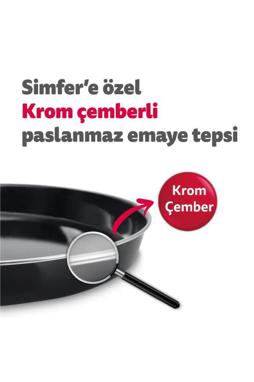 Simfer 3495 34Litre Bej Retro Mini Fırın 4 Fonksiyon - 6