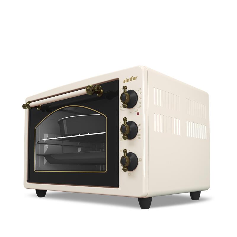 Simfer 3495 Retro Bej 34 LT Statik Mini / Midi Fırın - 4 Fonksiyon, Programlanabilir Pişirme & Isı Kontrol - 2