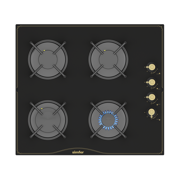 Simfer 8 Fonksiyon Retro Siyah Multi Turbo 3'lü Ankastre Set (Fırın + Ocak + Davlumbaz) - 4