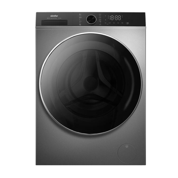 Simfer 1042 G 1400Devir 10Kg Solo Çamaşır Makinesi Gri - 1