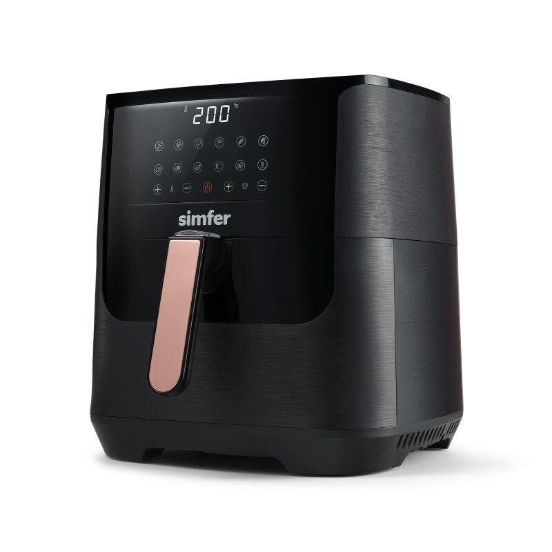 Simfer SK-6704 Air Fry Smart Dijital, 8 Litre Kapasite, Çıkarılabilir ve Yıkanabilir Hazne, Dokunmatik, Sesli ve Işıklı Uyarı, Siyah - 2