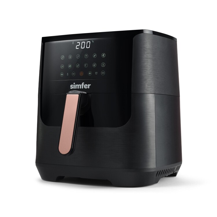 Simfer SK-6704 Air Fry Smart Dijital, 8 Litre Kapasite, Çıkarılabilir ve Yıkanabilir Hazne, Dokunmatik, Sesli ve Işıklı Uyarı, Siyah - 2