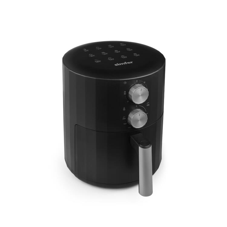Simfer 6705 5.5Litre Airfry Silent Pro Mekanik Siyah - 4