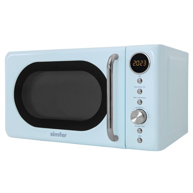 Simfer 4606 20Litre Retro Mikrodalga Fırın Dijital Mavi - 2