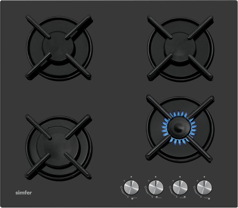 Simfer T3031-N Set Üstü Siyah Cam Ocak 4G Emaye Izgara - 2