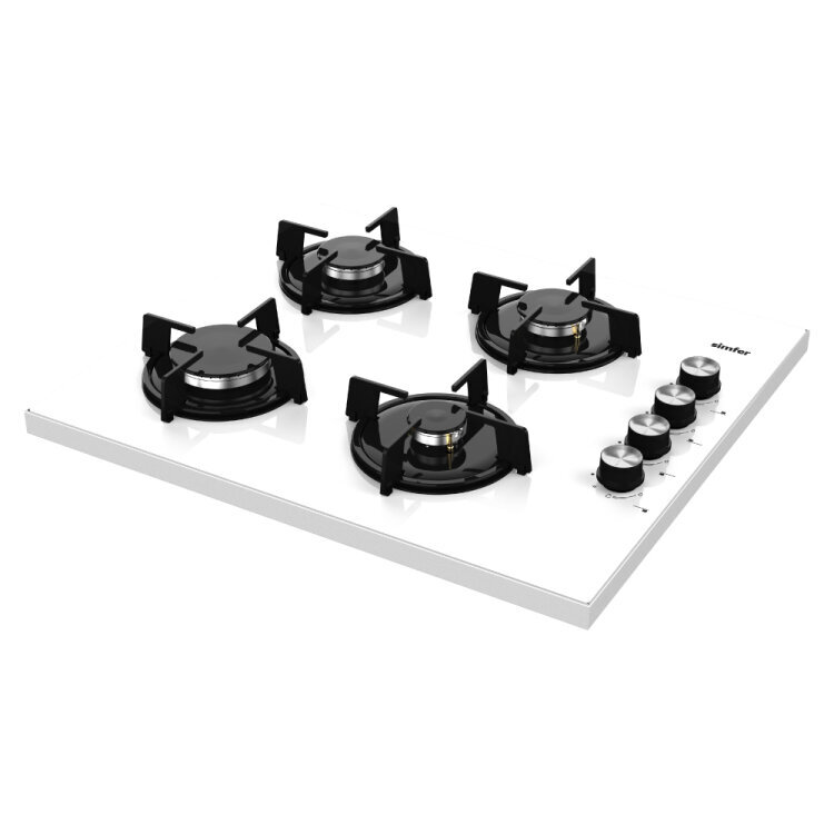 Simfer 3052 Set Üstü Beyaz Cam Ocak Emaye Izgara 4G - 1