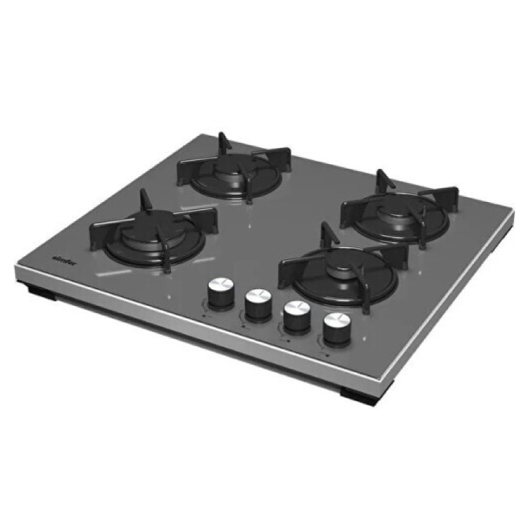 Simfer T3039N 4G Silver/Gri Set Üstü Emaye Izgara Cam Ocak, LPG Dönüşümlü, 60 cm - 1