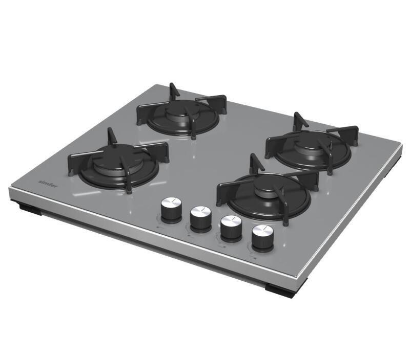 Simfer 3049N Set Üstü Gri Cam Ocak Emaye Izgara 4G - 1