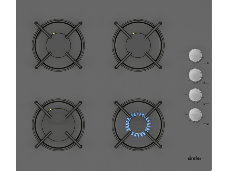 Simfer Trend Silver Cam 2'li Ankastre Set (3537 Ocak + 8705 Davlumbaz) - 2