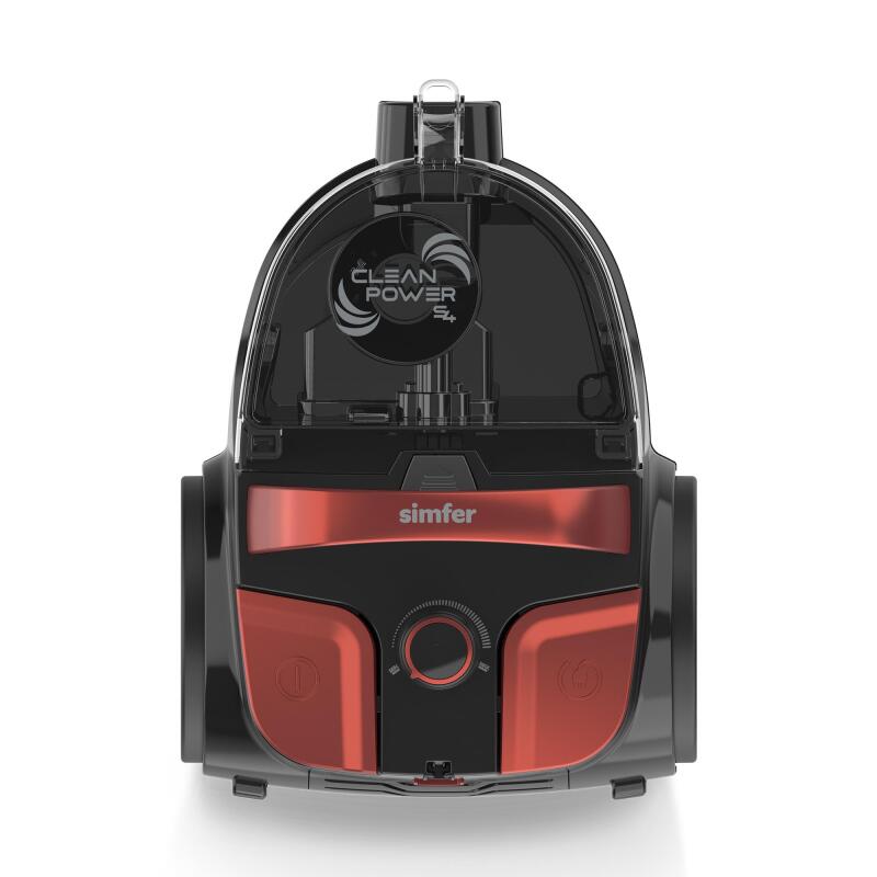 Simfer 6302 Clean Power Toz Torbasız Yatay Süpürge 800W Kırmızı - 3