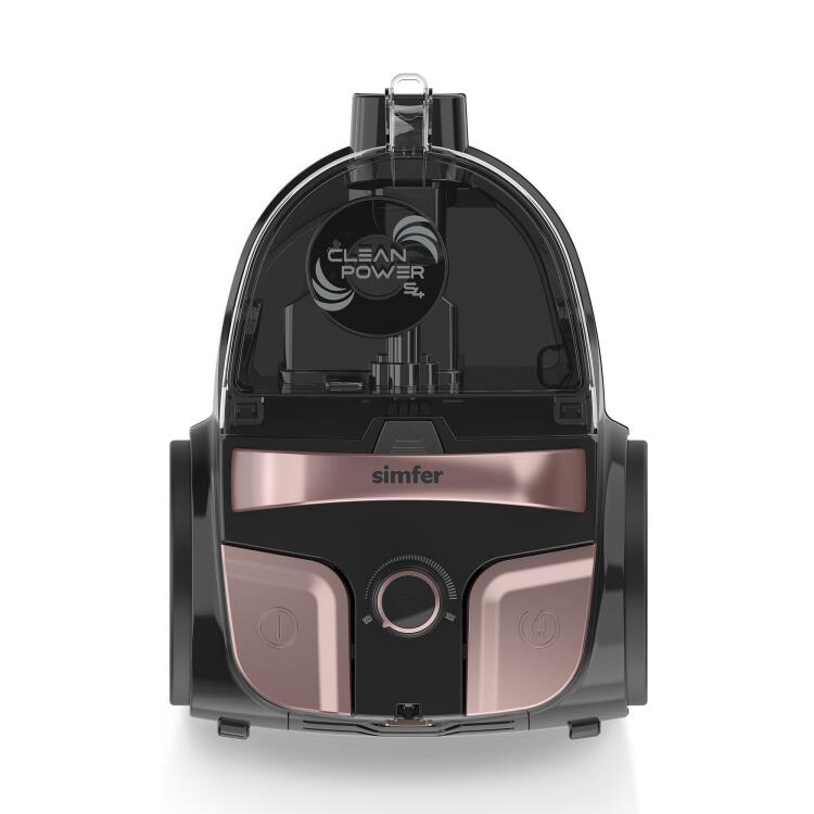 Simfer Toz Torbasız Yatay Süpürge Clean Power S4 Rosegold (4 Litre Smart Dijital Siyah Airfryer Hediye!) - 3