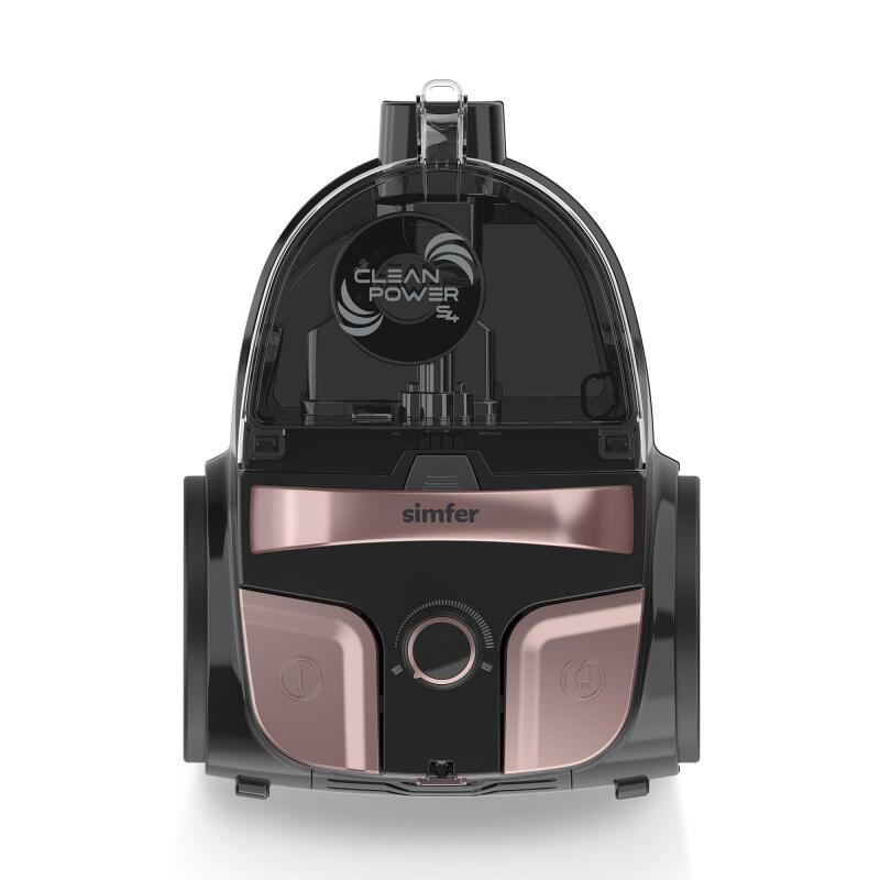 Simfer Toz Torbasız Yatay Süpürge Clean Power S4 Rosegold (4 Litre Smart Dijital Siyah Airfryer Hediye!) - 3