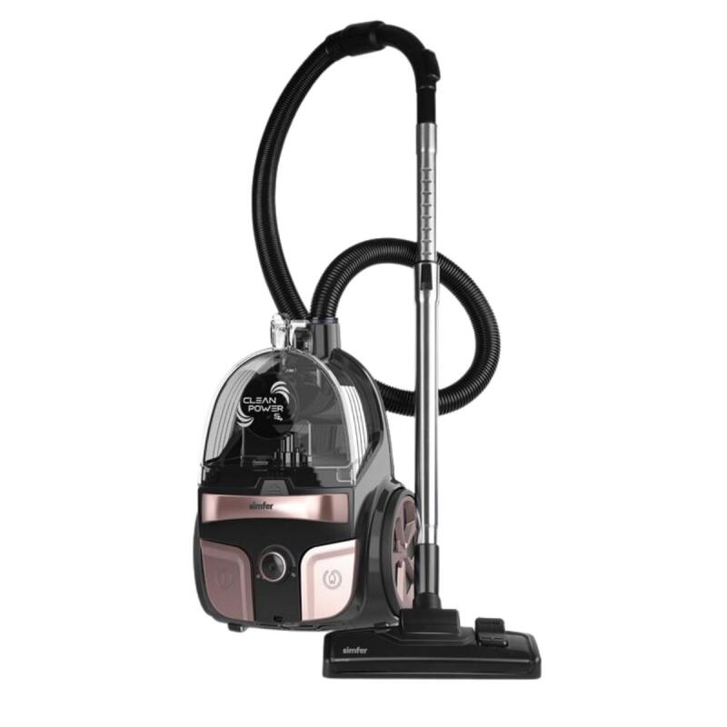 Simfer 6301 Clean Power S4 Toz Torbasız Yatay Süpürge 800W Rosegold - 1